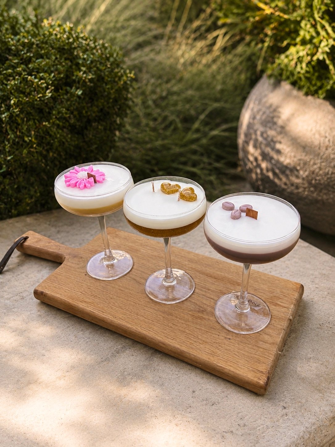 Set van 3 - espresso, pornstar en champagne cocktailkaars