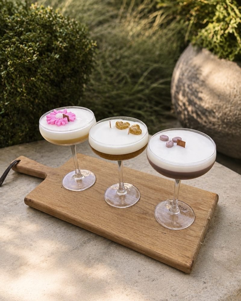 Set van 3 - espresso, pornstar en champagne cocktailkaars